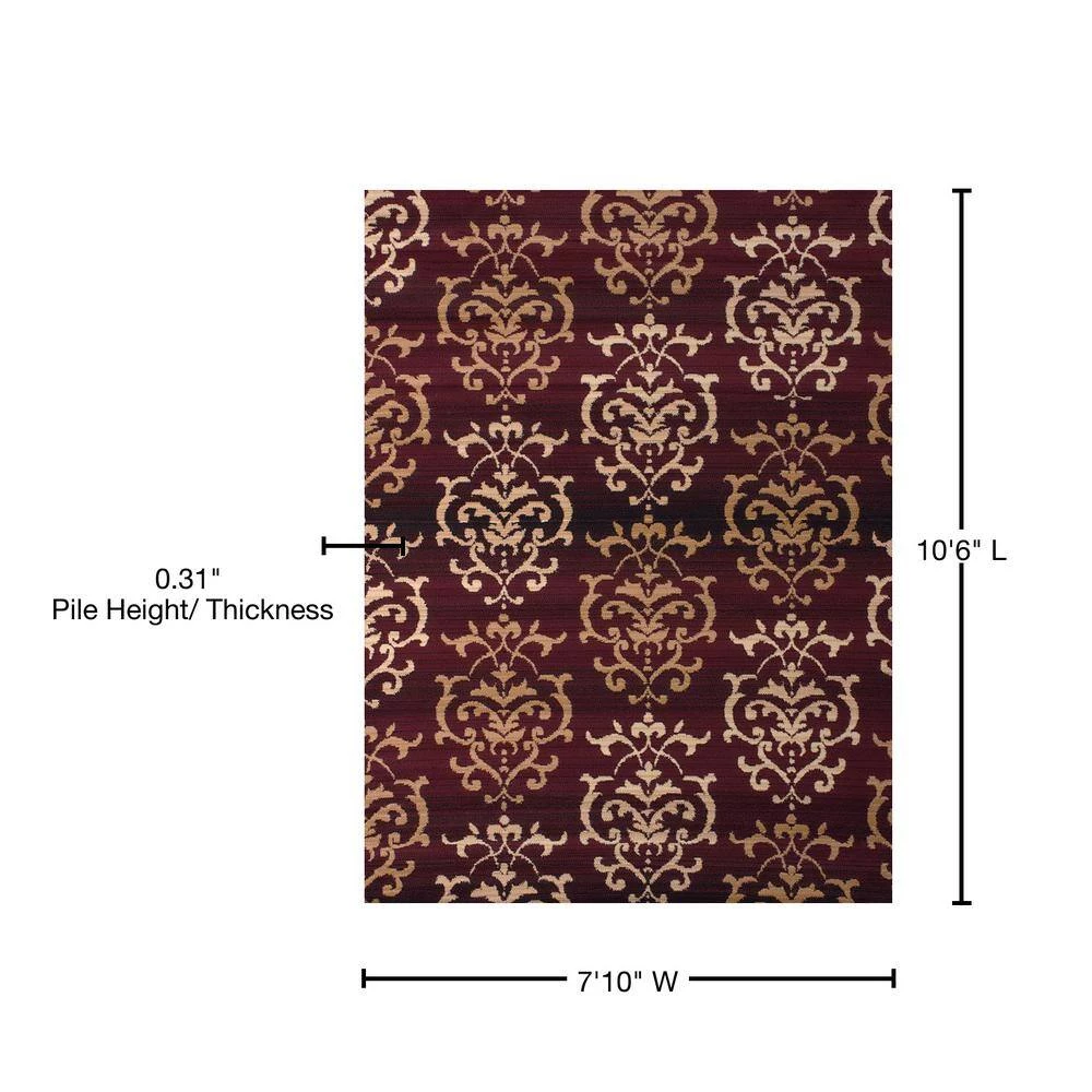 Countess Burgundy 8 ft. x 11 ft. Indoor Area Rug by United Weavers 9 Countess Burgundy 8 ft. x 11 ft. Indoor Area Rug by United Weavers - Image 7