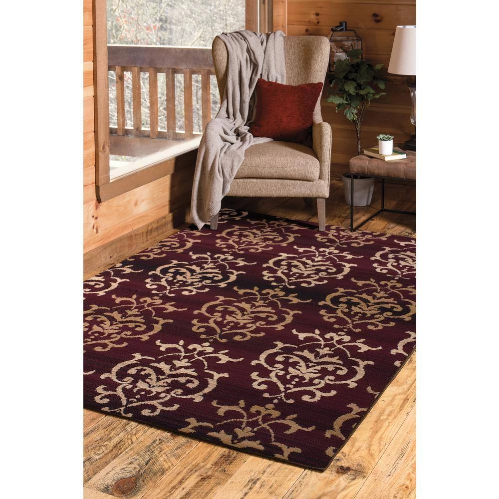 Countess Burgundy 8 ft. x 11 ft. Indoor Area Rug by United Weavers 4 Countess Burgundy 8 ft. x 11 ft. Indoor Area Rug by United Weavers - Image 2