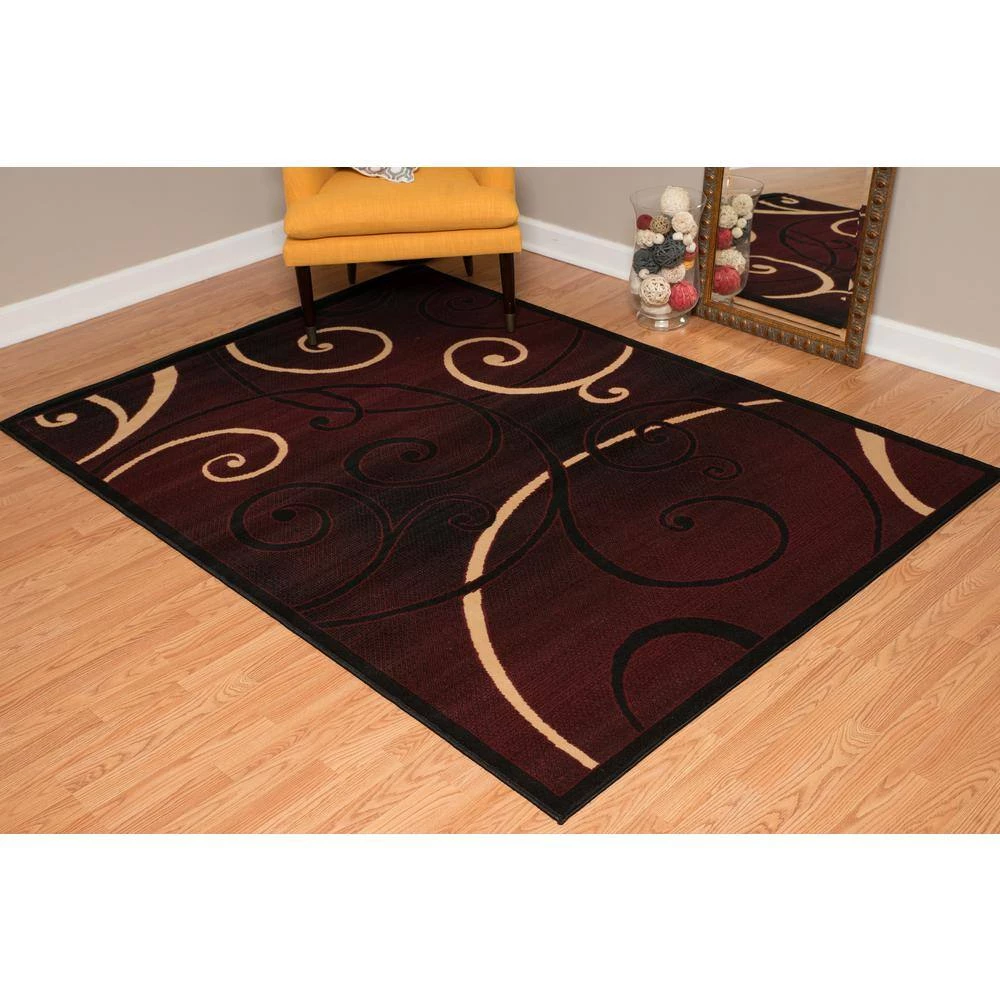 Dallas Bangles Burgundy 5 ft. x 7 ft. Indoor Area Rug by United Weavers 10 Dallas Bangles Burgundy 5 ft. x 7 ft. Indoor Area Rug by United Weavers - Image 8