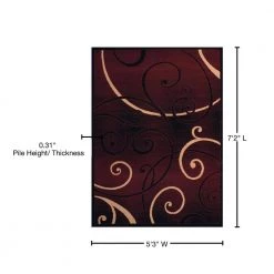 Dallas Bangles Burgundy 5 ft. x 7 ft. Indoor Area Rug by United Weavers 16 Dallas Bangles Burgundy 5 ft. x 7 ft. Indoor Area Rug by United Weavers -United Weavers shop burgundy united weavers area rugs 851 10934 58 76 1000