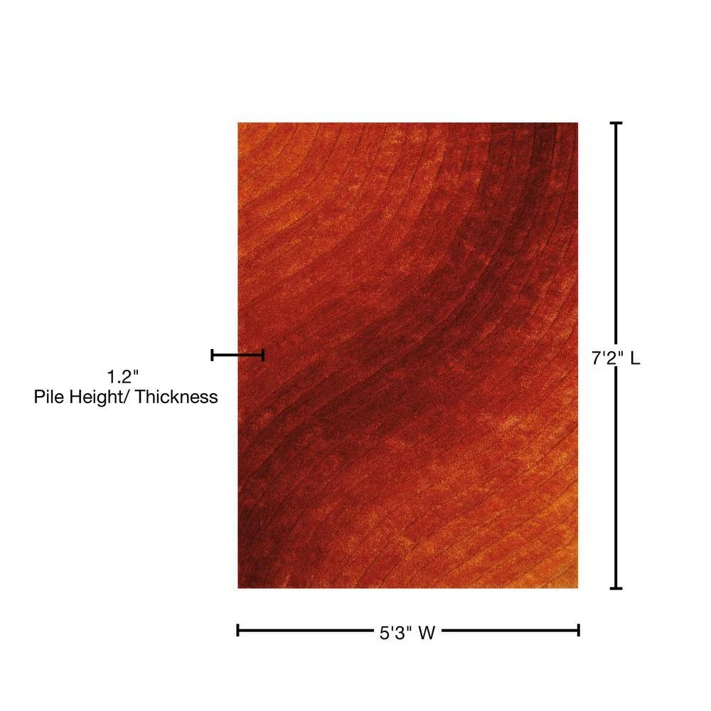 Finesse Allure Burnt Orange 5 ft. 3 in. x 7 ft. 2 in. Area Rug by United Weavers 7 Finesse Allure Burnt Orange 5 ft. 3 in. x 7 ft. 2 in. Area Rug by United Weavers - Image 5