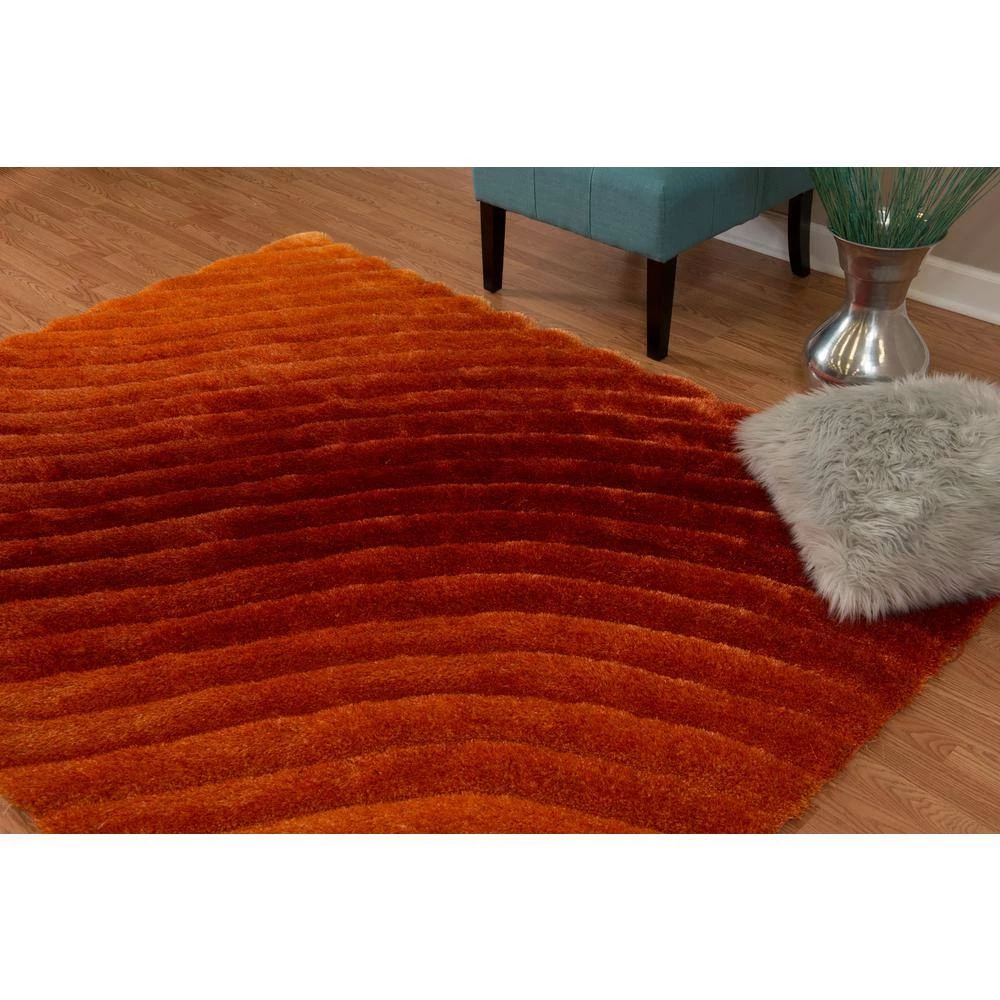 Finesse Allure Burnt Orange 5 ft. 3 in. x 7 ft. 2 in. Area Rug by United Weavers 4 Finesse Allure Burnt Orange 5 ft. 3 in. x 7 ft. 2 in. Area Rug by United Weavers - Image 2