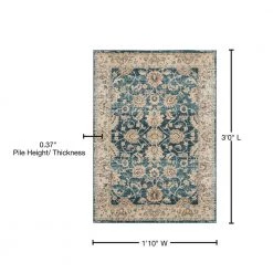 Marrakesh Bey Cerulean 1 ft. 10 in. x 3 ft. Accent Rug by United Weavers -United Weavers shop cerulean united weavers area rugs 3801 30262 24 76 1000
