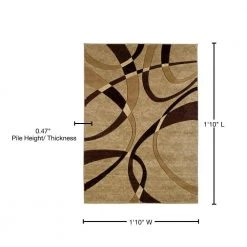 Contours La Chic Chocolate Accent Rug 1'10" x 2'8" by United Weavers -United Weavers shop chocolate united weavers area rugs 510 21351 24 76 1000