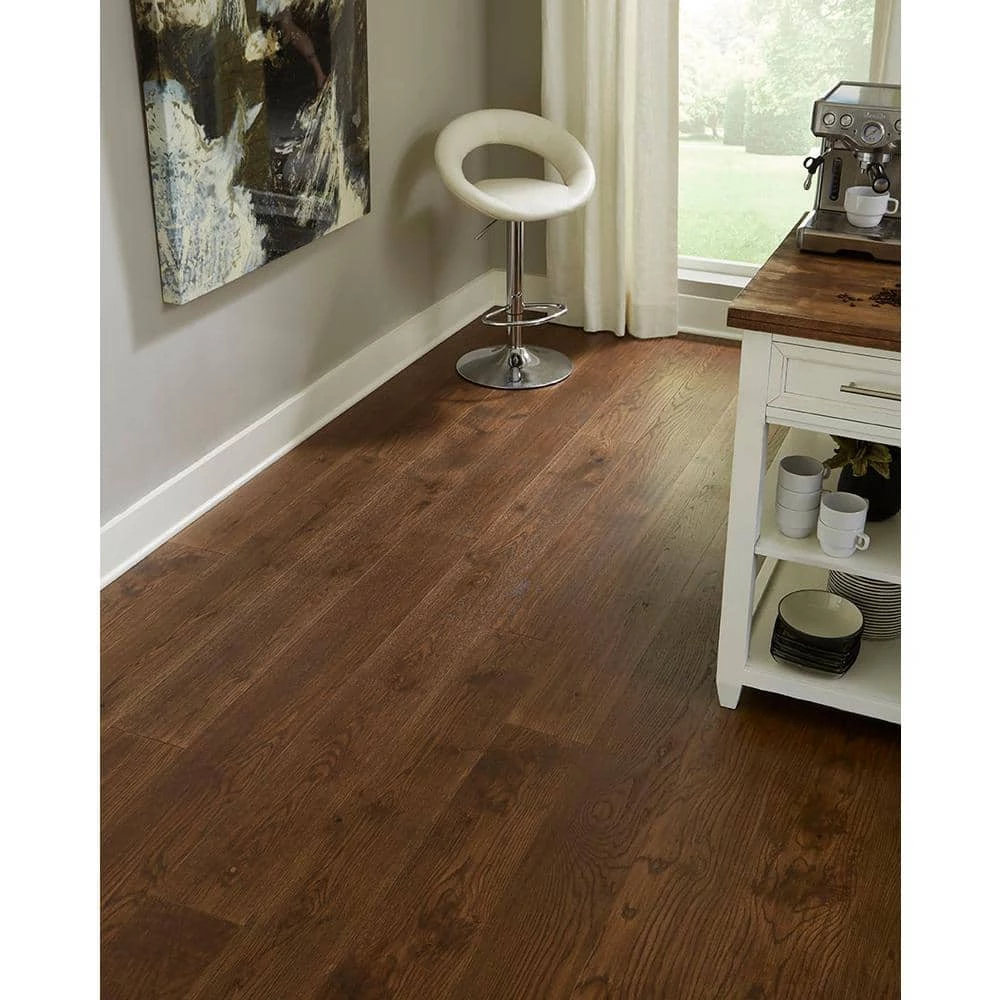 7.48 in. W Cognac Engineered Oak Waterproof Wide Plank Hardwood Flooring (17.47 sq. ft./case) by OptiWood 6 7.48 in. W Cognac Engineered Oak Waterproof Wide Plank Hardwood Flooring (17.47 sq. ft./case) by OptiWood - Image 4