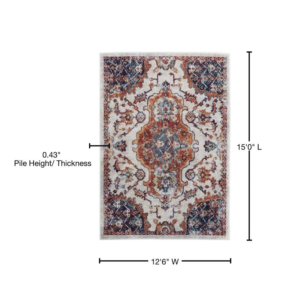Bali Melaya Cream 12 ft. 6 in. x 15 ft. Area Rug by United Weavers 7 Bali Melaya Cream 12 ft. 6 in. x 15 ft. Area Rug by United Weavers - Image 5