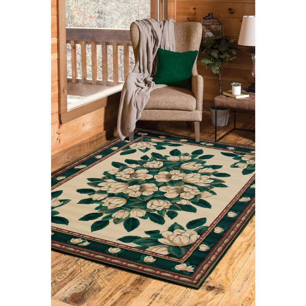 Manhattan Magnolia Cream 3 ft. 11 in. x 5 ft. 3 in. Abstract Polypropylene Area Rug by United Weavers 4 Manhattan Magnolia Cream 3 ft. 11 in. x 5 ft. 3 in. Abstract Polypropylene Area Rug by United Weavers - Image 2
