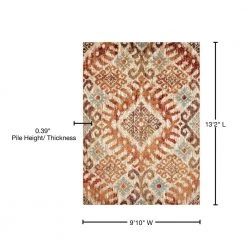 Bridges Verazanno Crimson 9 ft. 10 in. x 13 ft. 2 in. Geometric Olefin Area Rug by United Weavers 16 Bridges Verazanno Crimson 9 ft. 10 in. x 13 ft. 2 in. Geometric Olefin Area Rug by United Weavers -United Weavers shop crimson united weavers area rugs 3001 00236 1013 76 1000