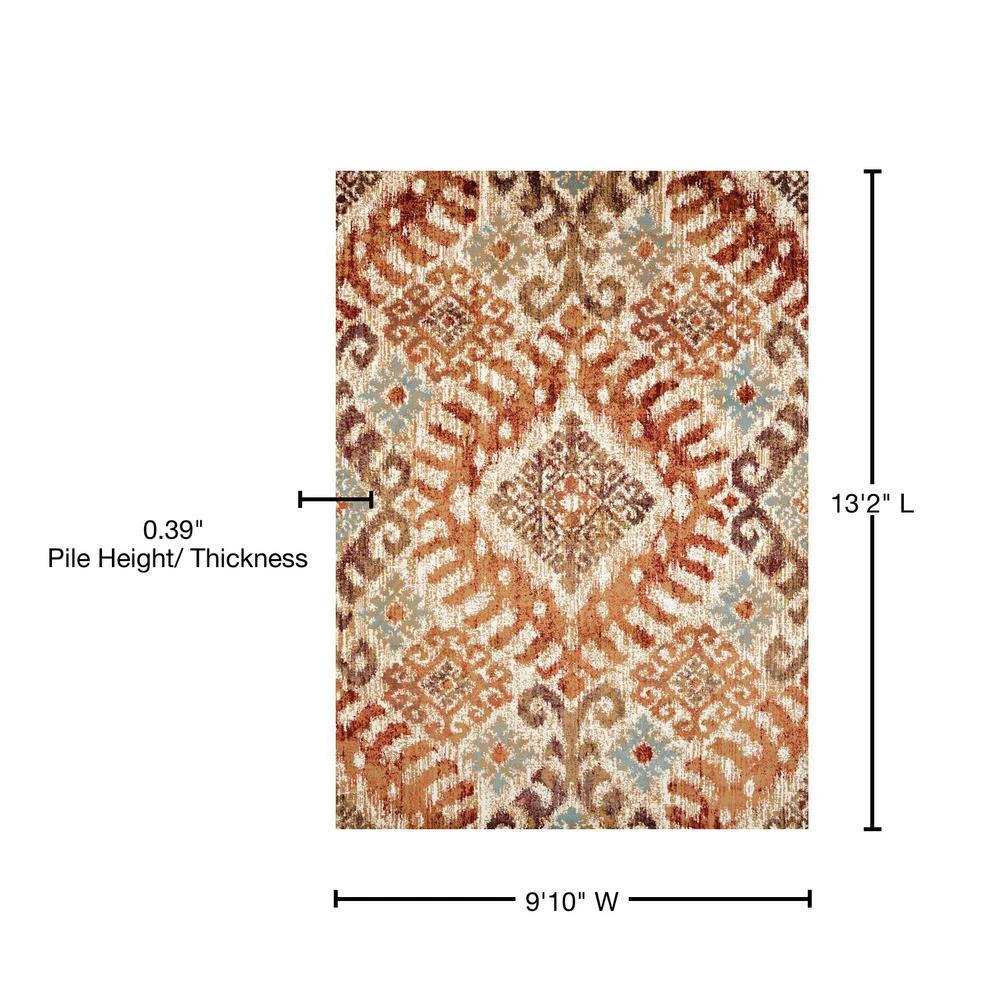 Bridges Verazanno Crimson 9 ft. 10 in. x 13 ft. 2 in. Geometric Olefin Area Rug by United Weavers 9 Bridges Verazanno Crimson 9 ft. 10 in. x 13 ft. 2 in. Geometric Olefin Area Rug by United Weavers - Image 7