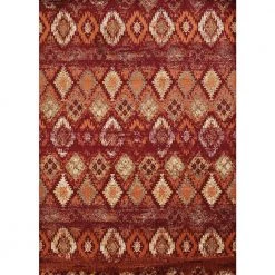 Bridges San Paula Crimson 5 ft. 3 in. x 7 ft. 2 in. Area Rug by United Weavers