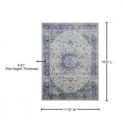 Clairmont Larnaca Denim Blue 7 ft. 10 in. x 10 ft. 6 in. Area Rug by United Weavers 12 Clairmont Larnaca Denim Blue 7 ft. 10 in. x 10 ft. 6 in. Area Rug by United Weavers -United Weavers shop denim blue united weavers area rugs 4000 40061 912 76 1000