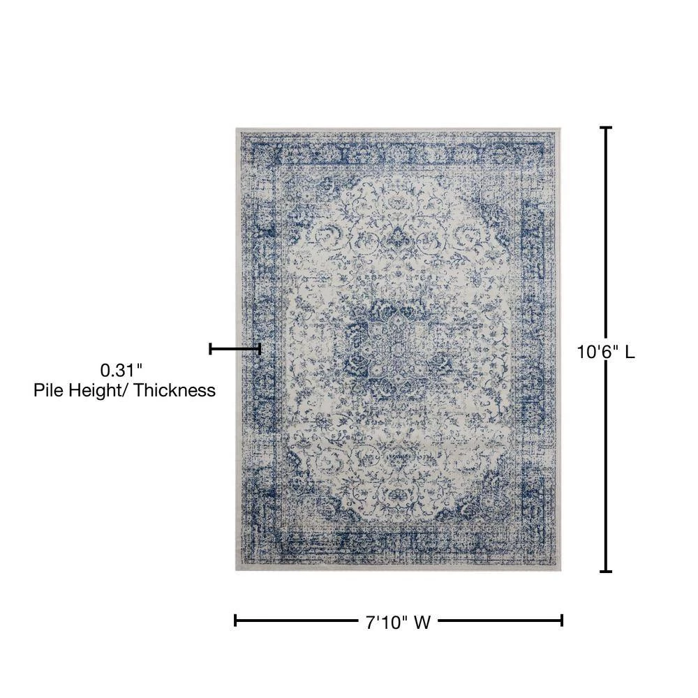 Clairmont Larnaca Denim Blue 7 ft. 10 in. x 10 ft. 6 in. Area Rug by United Weavers 7 Clairmont Larnaca Denim Blue 7 ft. 10 in. x 10 ft. 6 in. Area Rug by United Weavers - Image 5