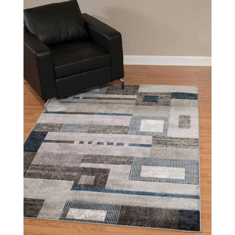 Studio Percussion Denim Blue 8 ft. x 11 ft. Indoor Area Rug by United Weavers 4 Studio Percussion Denim Blue 8 ft. x 11 ft. Indoor Area Rug by United Weavers - Image 2