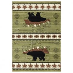 Cottage Timberland Green 7 ft. 10 in. x 10 ft. 6 in. Area Rug by United Weavers