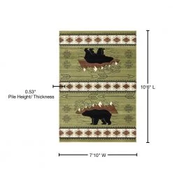 Cottage Timberland Green 7 ft. 10 in. x 10 ft. 6 in. Area Rug by United Weavers -United Weavers shop green united weavers area rugs 2055 41845 912 76 1000