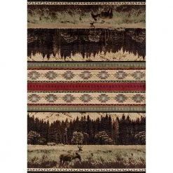 Woodside Woodland Meadows Green 2 ft. x 7 ft. Area Rug by United Weavers