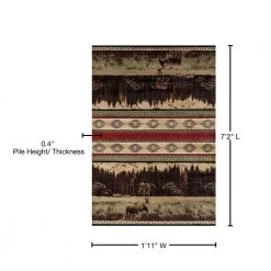 Woodside Woodland Meadows Green 2 ft. x 7 ft. Area Rug by United Weavers -United Weavers shop green united weavers area rugs 712 30545 28 76 1000