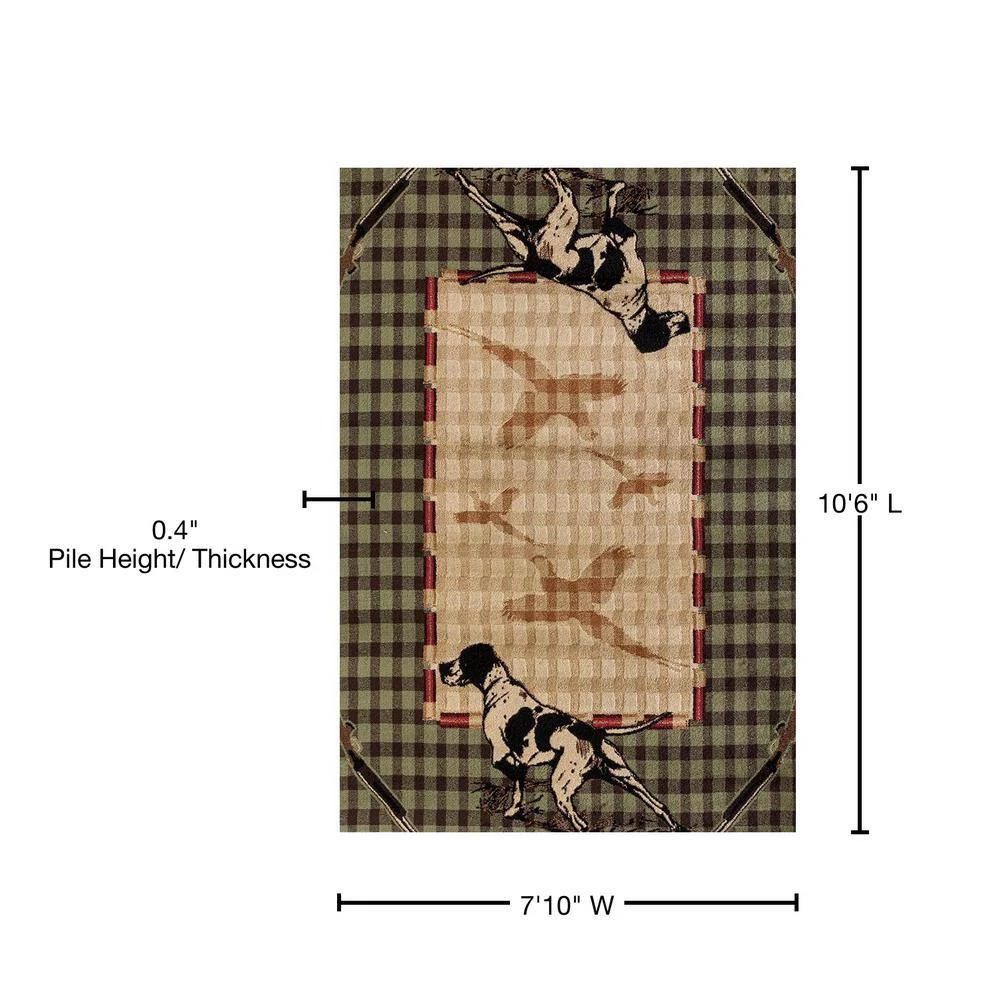 Woodside Hunter's Lookout Green 8 ft. x 11 ft. Oversize Area Rug by United Weavers 6 Woodside Hunter's Lookout Green 8 ft. x 11 ft. Oversize Area Rug by United Weavers - Image 4