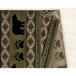 Woodside Bear Imprint Green 5 ft. x 7 ft. Area Rug by United Weavers 9 Woodside Bear Imprint Green 5 ft. x 7 ft. Area Rug by United Weavers -United Weavers shop green united weavers area rugs 712 30845 58 66 1000