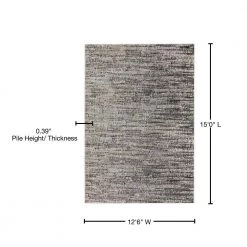 Veronica Ives Grey 12 ft. 6 in. x 15 ft. Oversize Area Rug by United Weavers -United Weavers shop grey united weavers area rugs 2610 20872 1215 76 1000