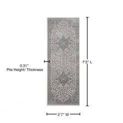 Clairmont Zadar Grey 2 ft. 7 in. x 7 ft. 2 in. Runner Rug by United Weavers -United Weavers shop grey united weavers area rugs 4000 40172 28e 76 1000