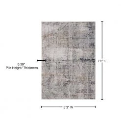 Aspen Alamosa Grey 5 ft. 3 in. x 7 ft. 2 in. Area Rug by United Weavers -United Weavers shop grey united weavers area rugs 4520 11572 58 76 1000