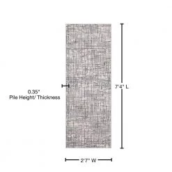 Austin Eli Grey 2 ft. 7 in. x 7 ft. 4 in. Runner Rug by United Weavers -United Weavers shop grey united weavers area rugs 4540 20772 28e 76 1000