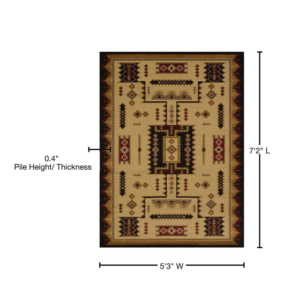 Affinity Coltan Ivory 5 ft. 3 in. x 7 ft. 2 in. Area Rug by United Weavers 7 Affinity Coltan Ivory 5 ft. 3 in. x 7 ft. 2 in. Area Rug by United Weavers - Image 5