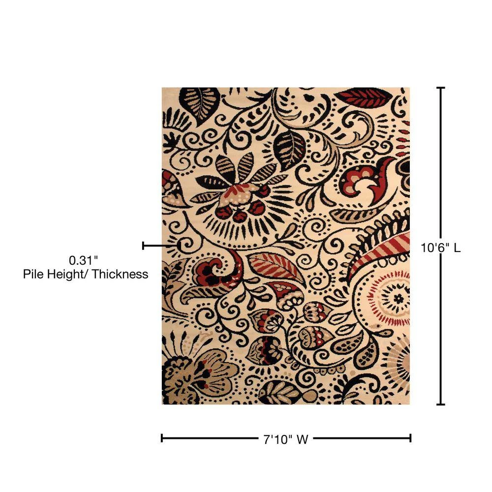 Dallas Bandanna Ivory 8 ft. x 11 ft. Indoor Area Rug by United Weavers 8 Dallas Bandanna Ivory 8 ft. x 11 ft. Indoor Area Rug by United Weavers - Image 6