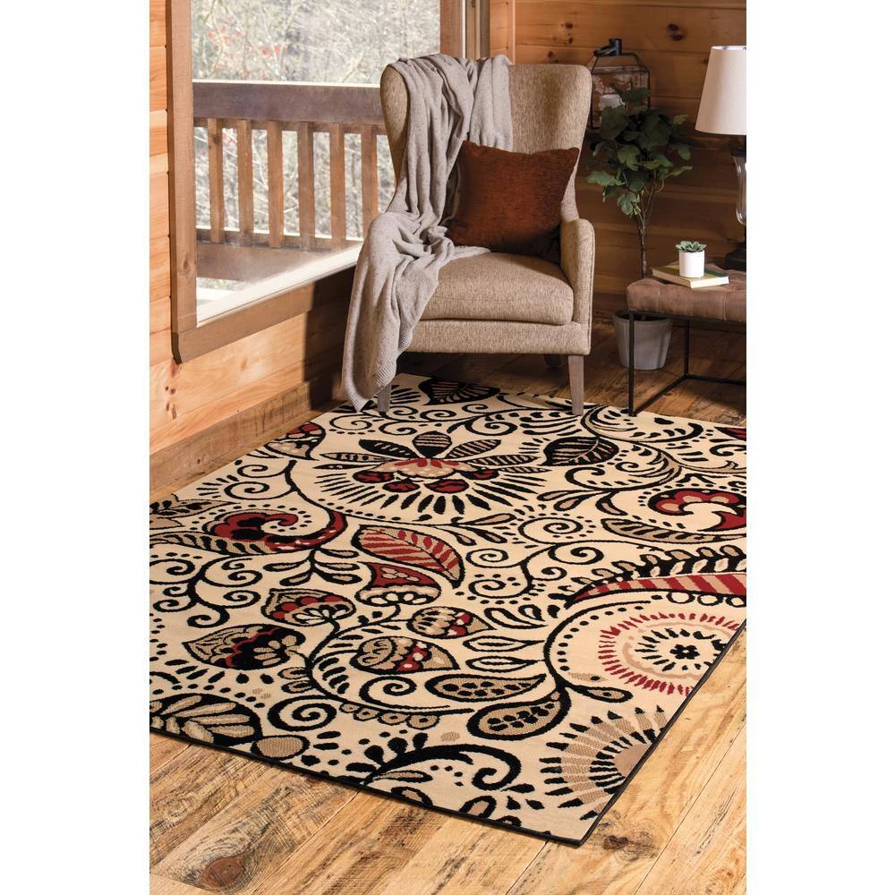 Dallas Bandanna Ivory 8 ft. x 11 ft. Indoor Area Rug by United Weavers 6 Dallas Bandanna Ivory 8 ft. x 11 ft. Indoor Area Rug by United Weavers - Image 4