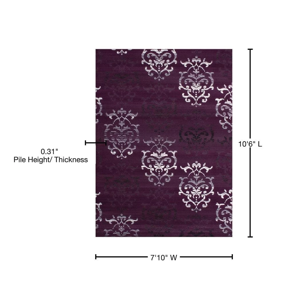 Countess Lilac 8 ft. x 11 ft. Indoor Area Rug by United Weavers 8 Countess Lilac 8 ft. x 11 ft. Indoor Area Rug by United Weavers - Image 6