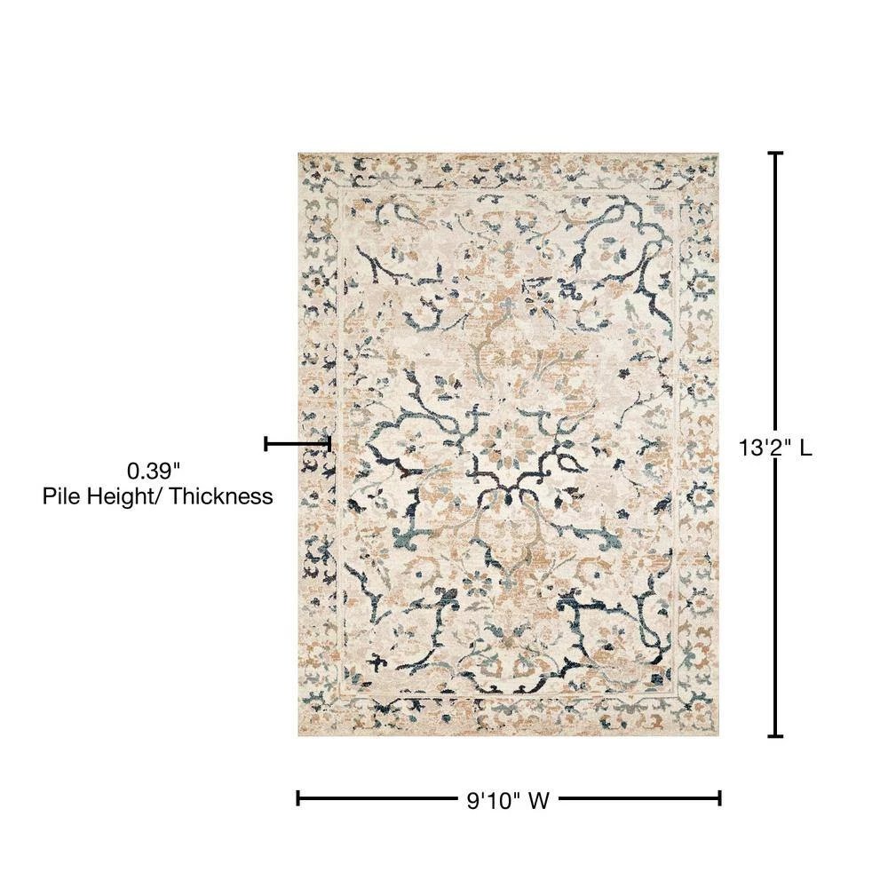 Bridges Villa Bella Linen 9 ft. 10 in. x 13 ft. 2 in. Oriental Olefin Area Rug by United Weavers 9 Bridges Villa Bella Linen 9 ft. 10 in. x 13 ft. 2 in. Oriental Olefin Area Rug by United Weavers - Image 7