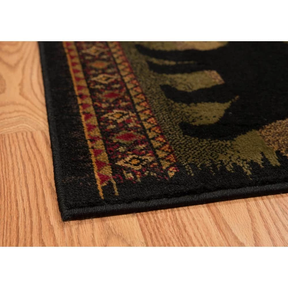Affinity Black Bears Lodge 7 ft. 10 in. x 10 ft. 6 in. Area Rug by United Weavers 6 Affinity Black Bears Lodge 7 ft. 10 in. x 10 ft. 6 in. Area Rug by United Weavers - Image 4