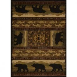 Affinity Black Bears Lodge 7 ft. 10 in. x 10 ft. 6 in. Area Rug by United Weavers