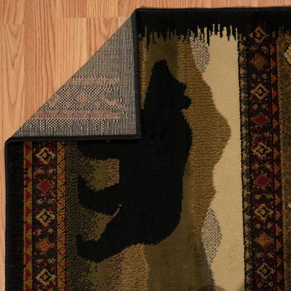 Affinity Black Bears Lodge 7 ft. 10 in. x 10 ft. 6 in. Area Rug by United Weavers 4 Affinity Black Bears Lodge 7 ft. 10 in. x 10 ft. 6 in. Area Rug by United Weavers - Image 2