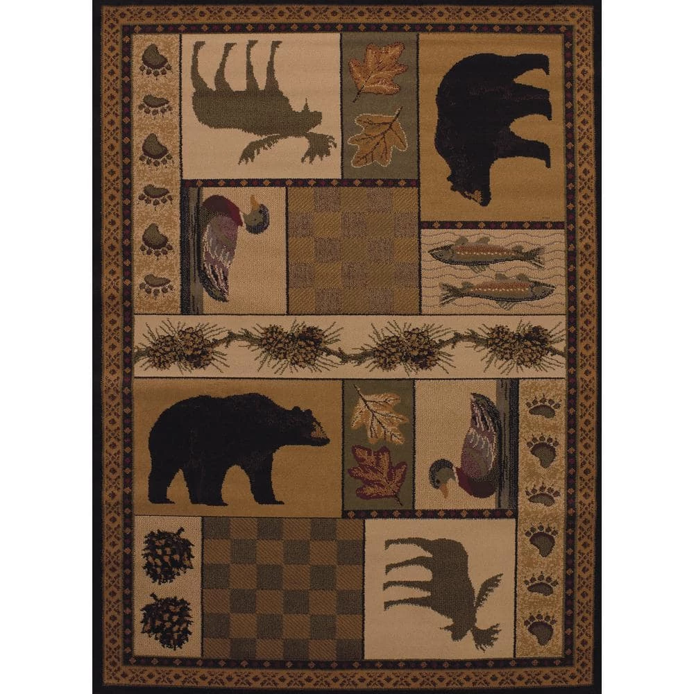 Affinity Pine Montage Lodge 7 ft. 10 in. x 10 ft. 6 in. Area Rug by United Weavers 3 Affinity Pine Montage Lodge 7 ft. 10 in. x 10 ft. 6 in. Area Rug by United Weavers