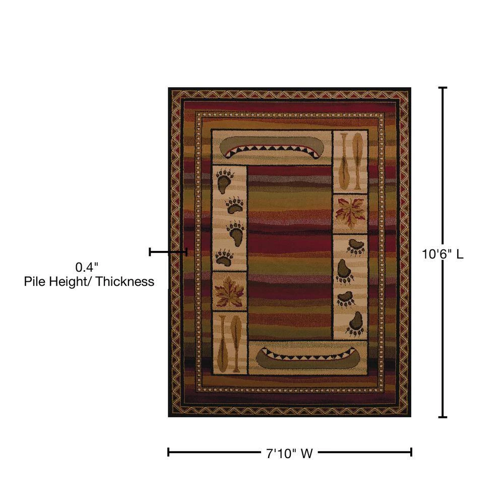 Affinity Canoe Sunset Lodge 7 ft. 10 in. x 10 ft. 6 in. Area Rug by United Weavers 7 Affinity Canoe Sunset Lodge 7 ft. 10 in. x 10 ft. 6 in. Area Rug by United Weavers - Image 5