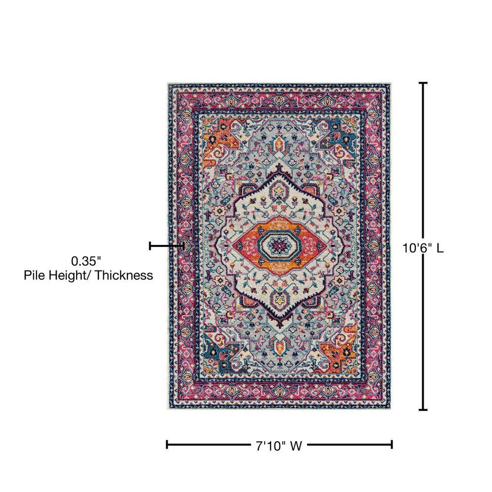Abigail Sia Magenta 8 ft. x 11 ft. Area Rug by United Weavers 7 Abigail Sia Magenta 8 ft. x 11 ft. Area Rug by United Weavers - Image 5