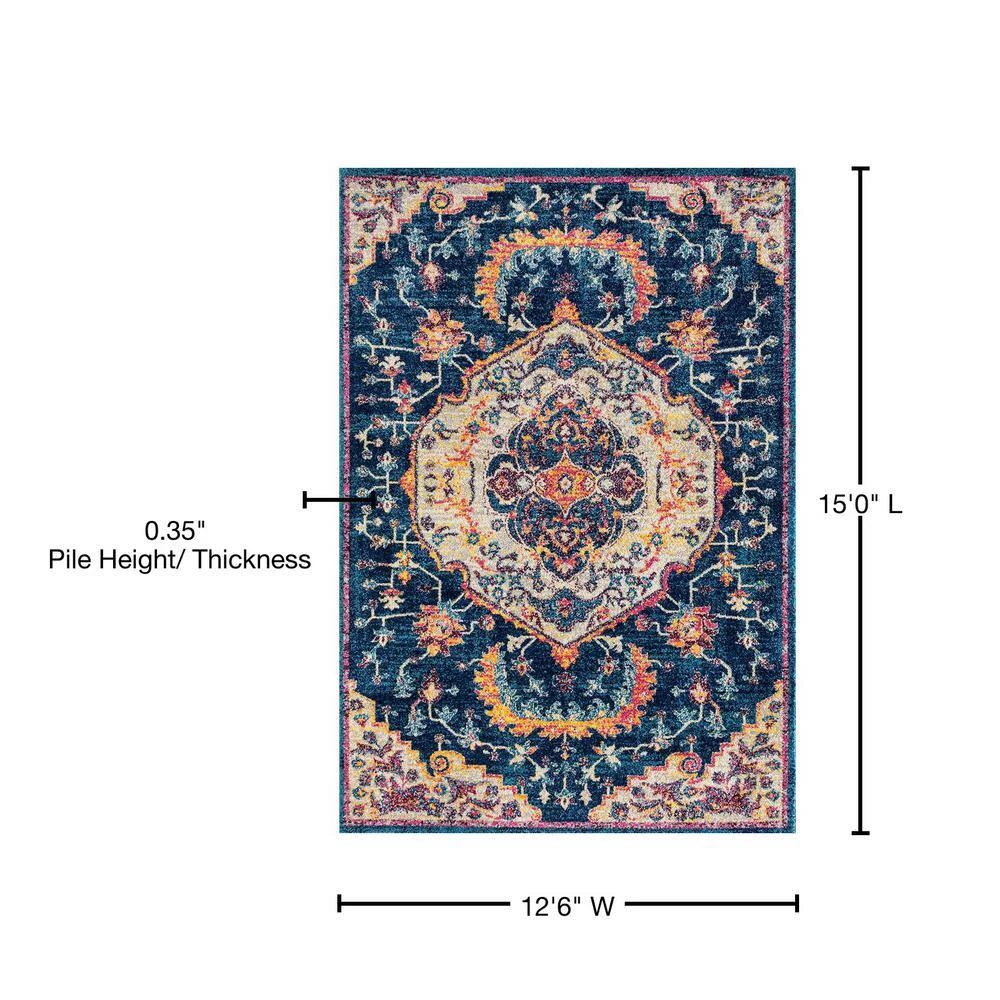 Abigail Ulani Midnight Blue 13 ft. x 15 ft. Oversize Rug by United Weavers 7 Abigail Ulani Midnight Blue 13 ft. x 15 ft. Oversize Rug by United Weavers - Image 5