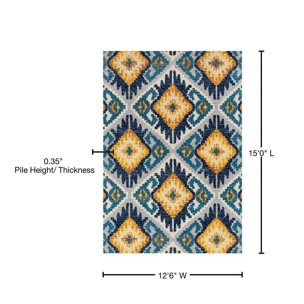 Abigail Tinley Midnight Blue 13 ft. x 15 ft. Oversize Rug by United Weavers 6 Abigail Tinley Midnight Blue 13 ft. x 15 ft. Oversize Rug by United Weavers - Image 4