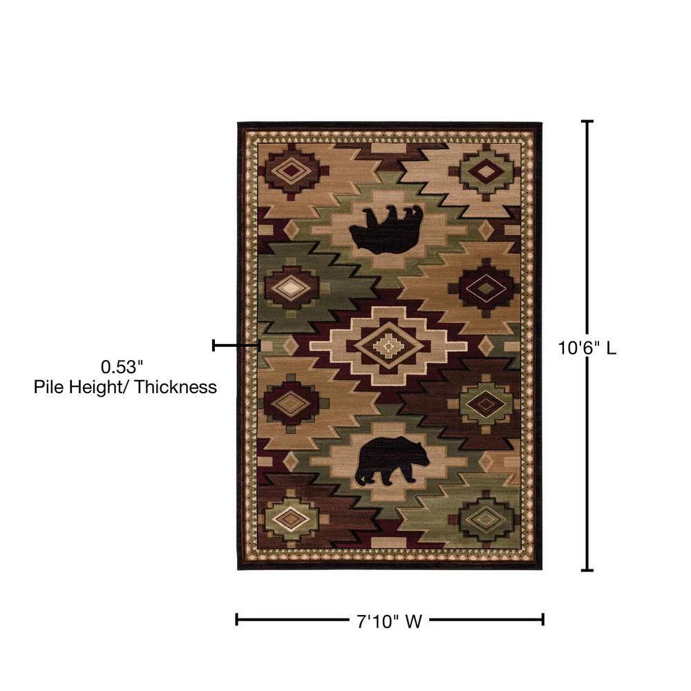 Cottage Legacy Multi 7 ft. 10 in. x 10 ft. 6 in. Area Rug by United Weavers 11 Cottage Legacy Multi 7 ft. 10 in. x 10 ft. 6 in. Area Rug by United Weavers - Image 9