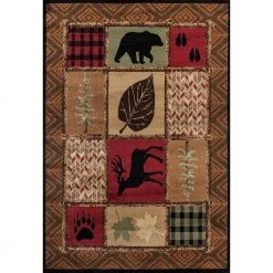 Woodside Hunter's Patchwork Multi 5 ft. x 7 ft. Area Rug by United Weavers