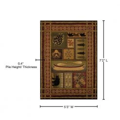 Affinity Lodge Canvas Multi 5 ft. 3 in. x 7 ft. 2 in. Area Rug by United Weavers -United Weavers shop multi united weavers area rugs 750 01443 58 76 1000