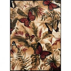 Legends Butterfly Jungle Multi 5 ft. 3 in. x 7 ft. 2 in. Area Rug by United Weavers