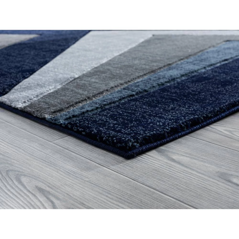 Bristol Zine Navy 7 ft. 10 in. x 10 ft. 6 in. Area Rug by United Weavers 6 Bristol Zine Navy 7 ft. 10 in. x 10 ft. 6 in. Area Rug by United Weavers - Image 4