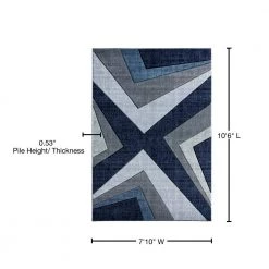 Bristol Zine Navy 7 ft. 10 in. x 10 ft. 6 in. Area Rug by United Weavers 12 Bristol Zine Navy 7 ft. 10 in. x 10 ft. 6 in. Area Rug by United Weavers -United Weavers shop navy united weavers area rugs 2050 10064 912 76 1000