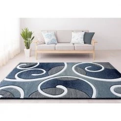 Bristol Riley Navy 7 ft. 10 in. x 7 ft. 10 in. Round Rug by United Weavers -United Weavers shop navy united weavers area rugs 2050 10364 88r 31 1000