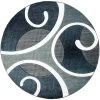 Bristol Riley Navy 7 ft. 10 in. x 7 ft. 10 in. Round Rug by United Weavers