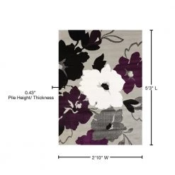 Cristall Snow Blossom Plum Area Rug 5'3" x 7'2" by United Weavers 7 Cristall Snow Blossom Plum Area Rug 5'3" x 7'2" by United Weavers -United Weavers shop plum united weavers area rugs 580 11882 58 76 1000