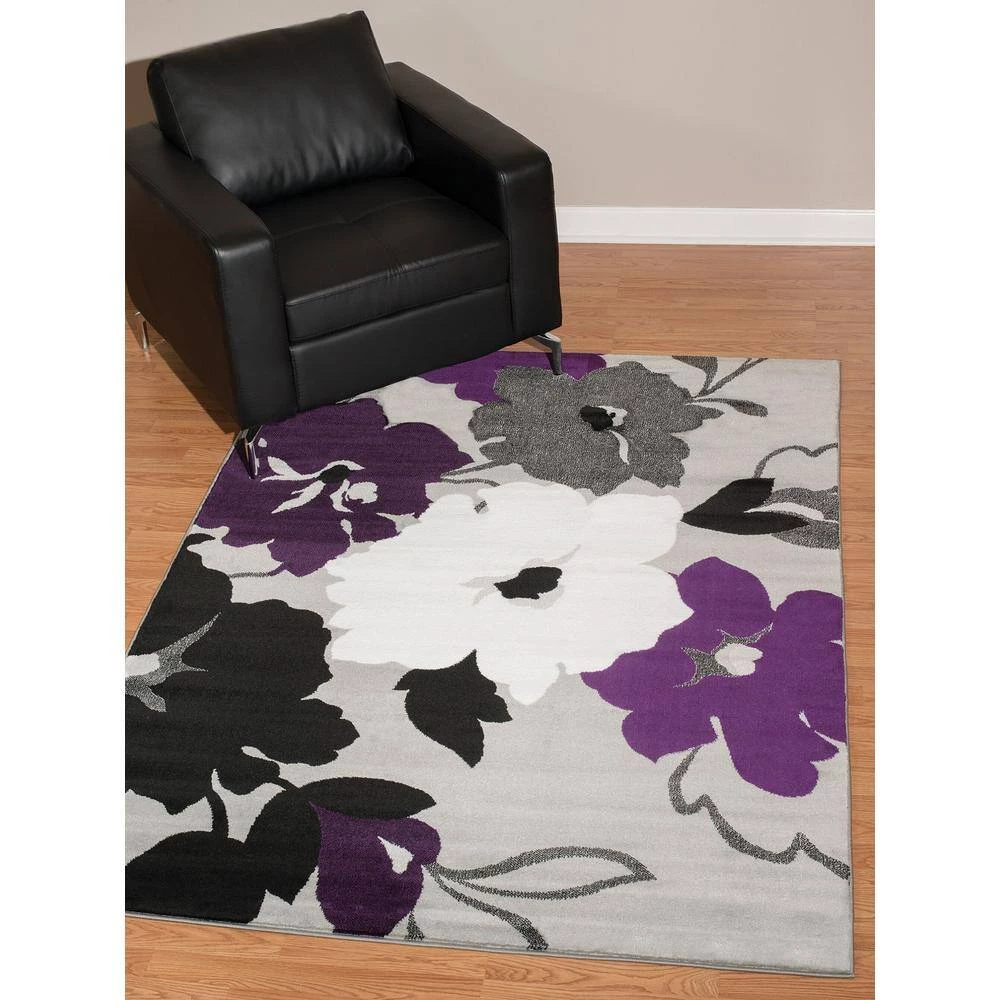 Cristall Snow Blossom Plum Area Rug 5'3" x 7'2" by United Weavers 4 Cristall Snow Blossom Plum Area Rug 5'3" x 7'2" by United Weavers - Image 2